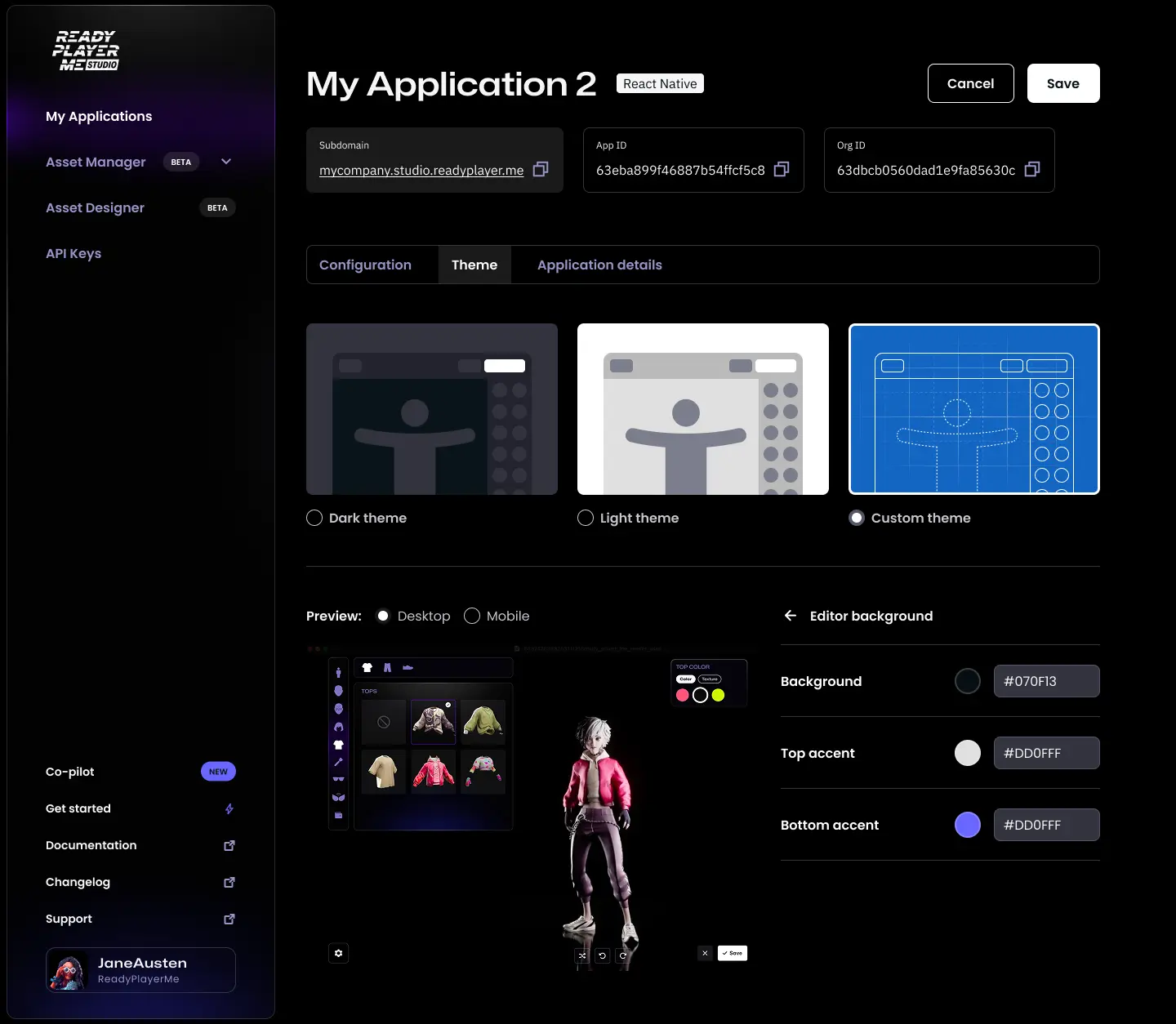 Creator Tools Interface